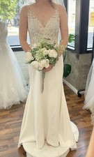 Blue Willow Wedding Dress Gown Size 12 Ivory