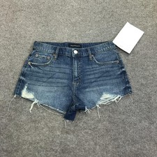 Aeropostale Shorts Womens 31 Blue Denim Vintage High Rise Shorty 2.5 Cutoff