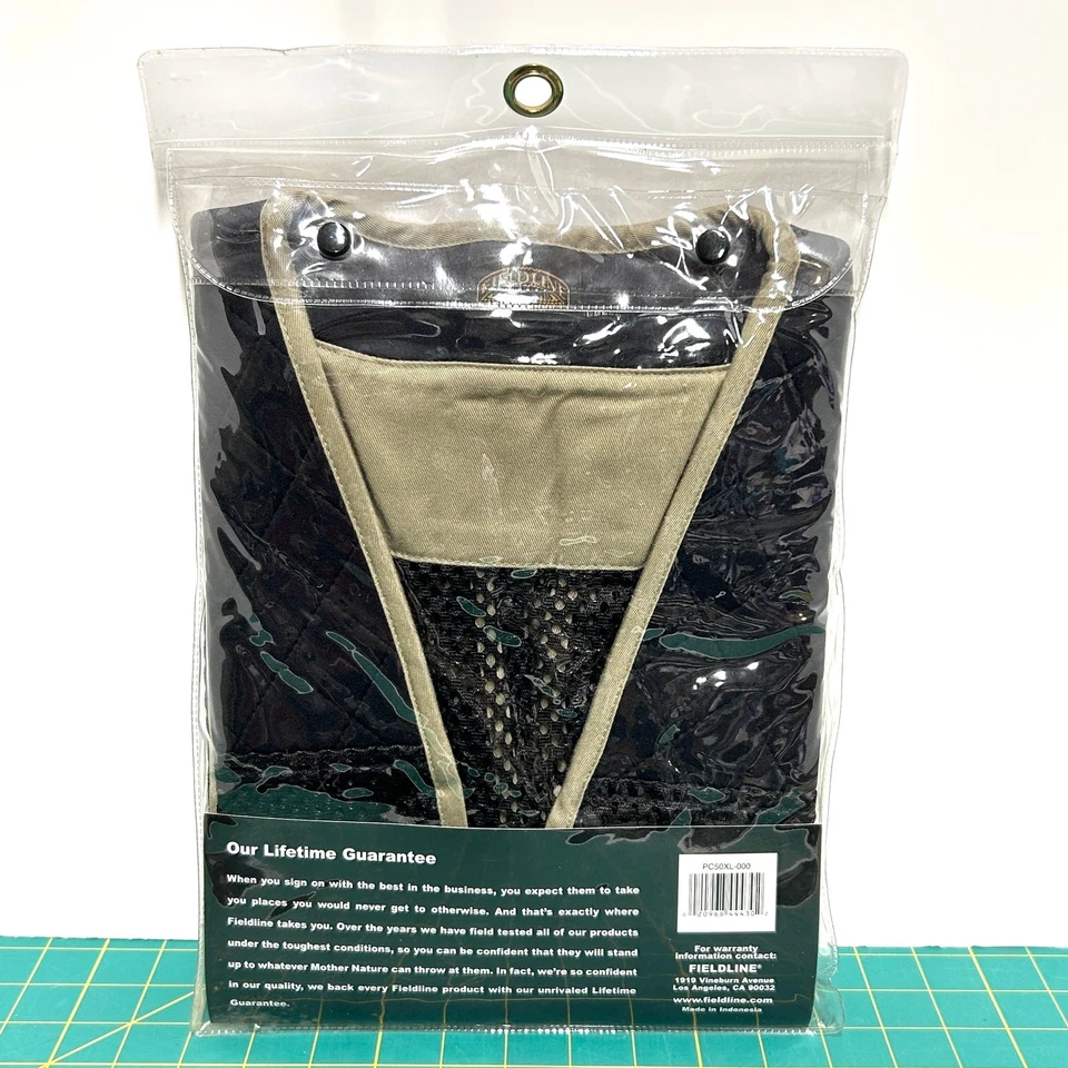 FIELDLINE Trap Vest Mens XL/XXL 48-50 SKEET Shooting Tan Black MESH Hunting NEW - Image 2 of 4