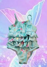 DIsney Jr. Minnie Mouse Girl's Tropical Theme One-piece Swimsuit Size 2T