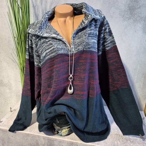 Sheego Pullover Pulli Strick Übergröße Troyerkragen Damen 40 bis 58 (5 774) - Bild 3 von 15