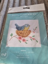 A Gorgeous Dmc Cross Stitch Kit  Called The Bird In Nest Without Frame