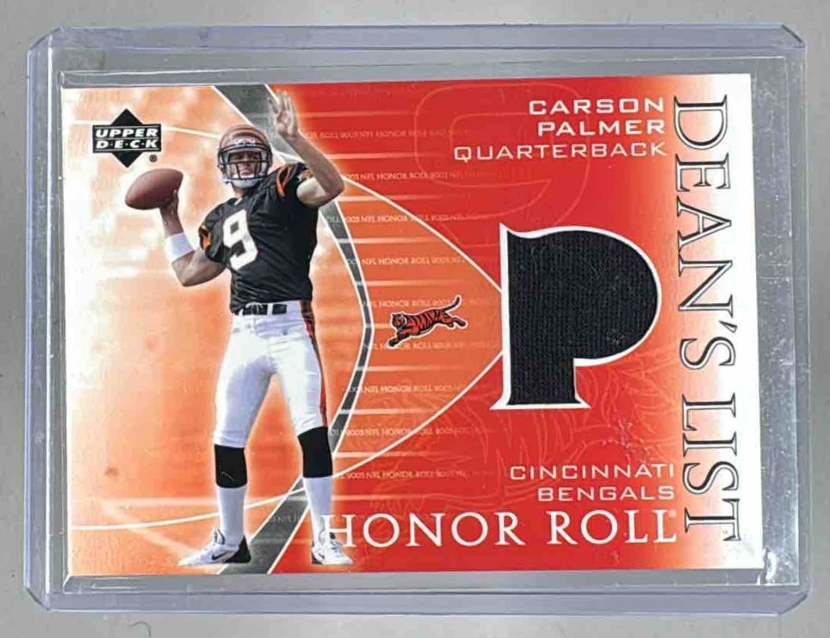 Carson Palmer Upper Deck Honor Roll Dean's List Jersey #DLSC Deans List Jersey