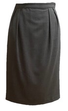 Ann Taylor Loft Wool Blend Skirt Womens Size 4 Gray Pencil Pockets Lined Knee