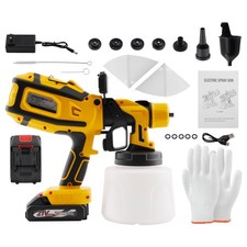 Electric Paint Sprayer 200W Handheld HVLP Spray Gun 1400ML 5 Nozzles LED Light