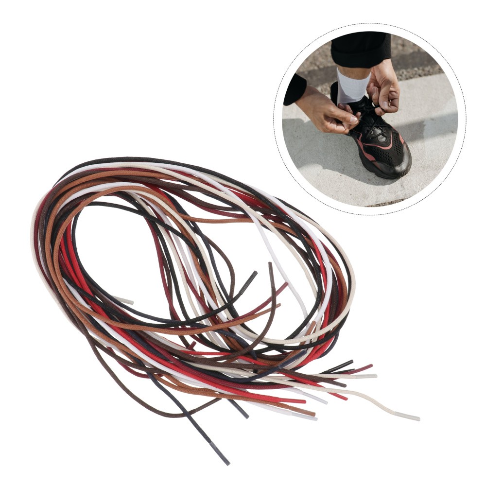 APL 8 paia lacci per scarpe in cotone cerato lacci per scarpe da ginnastica rotondi lacci per scarpe