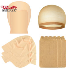Bald Cap Halloween, 2Pcs Nylon Wig Caps 2Pcs Latex Makeup Bald Cap for Adults Wo
