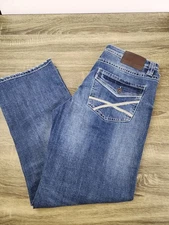 T.K. Axel Slim Bootcut Jeans Men's 34x30 Stretch Blue Denim Cowboy