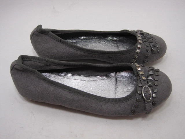 UNIONBAY NIÑOS PEQUEÑOS "JAZZ" TACHONADO BALLET PLANO GROSGRAIN CINTA GRIS TALLA 13 M Foto 4 de 4