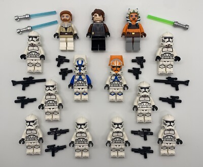 LEGO Star Wars Ahsoka Anakin Skywalker Minifigure Lot Clone Wars ARMY  BUILDER