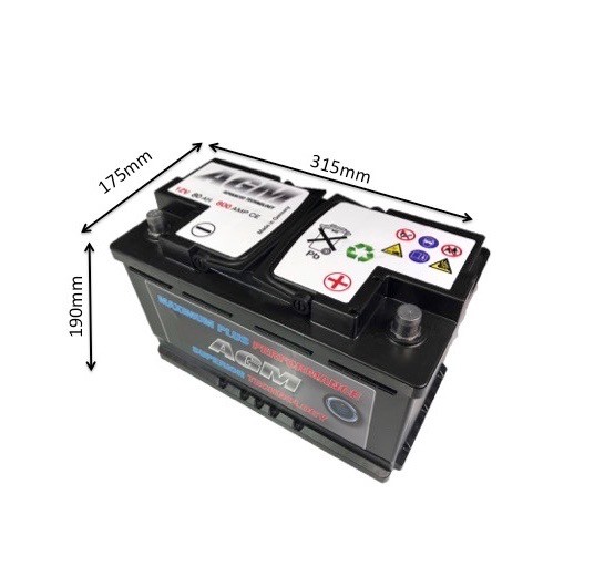 Volvo Battery 12 Volt 80Ah 800 Amp AGM Car Battery | eBay