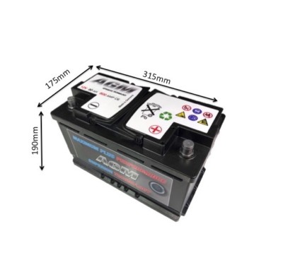 Volvo Battery 12 Volt 80Ah 800 Amp AGM Car Battery | eBay