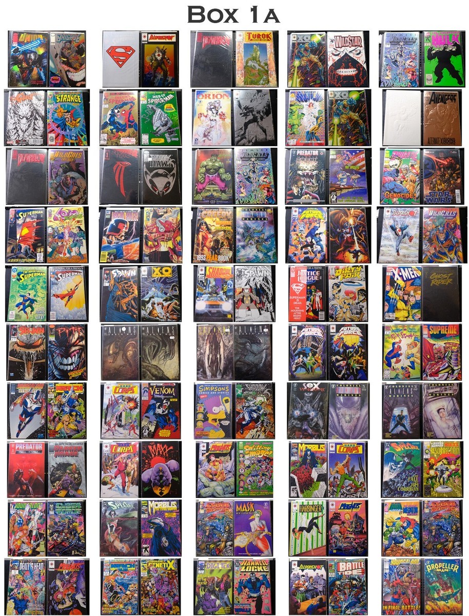 1990s comic books Marvel, DC, Image, Valiant and More. All Sleaved