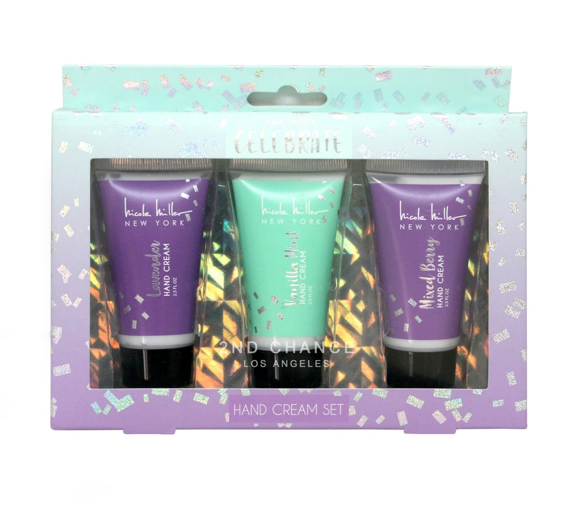 New Nicole Miller NY Lavender Vanilla Mint Mixed Berry 2.5oz Hand