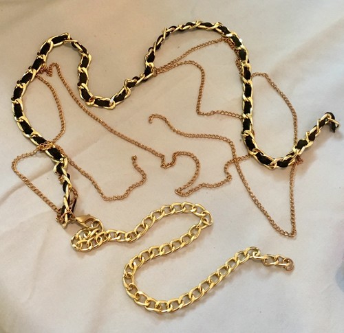 Women's Body Artificial Gold Chain With 