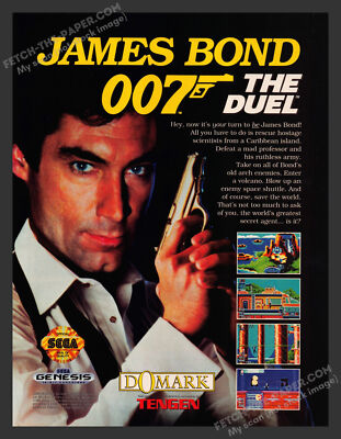 James Bond 007 The Duel Video Game 1990s Print Advertisement Ad 1992