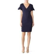 Alexia Admor Navy Tulip Business Career Cocktail Dress Small