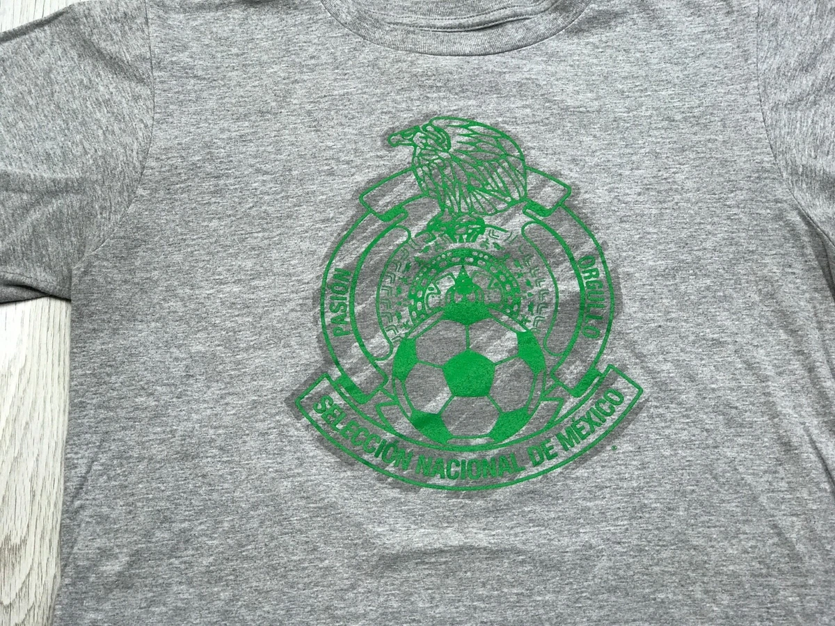 Adidas Mexico Shirt Mens Small Gray Green Soccer Futbol Short