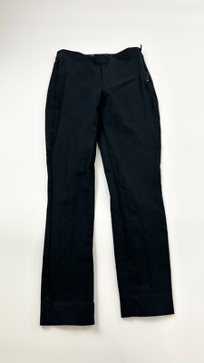 Everlane Pants Womens 4 Black Straight Leg Relaxed Mid Rise Back Seam Comfy