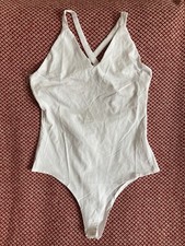 Bisou s Project White Crossover Back Bodysuit - Size M/L - Rrp 18.99