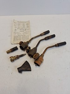 3 Vintage Otto Bernz Co. Brass Propane Torch Nozzles Model TX Made In USA Braze