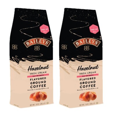 Bailey's Hazelnut Irish Cream, Flavored Ground Coffee, 10 oz bag (Two-Pack)