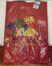 St. Kitts West Indies Tote Beach Bag, New Embroidered Palms & Sun