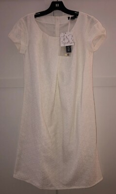 MAX & Co.  Women's  White Eyelet Shift  Dress Size 4   New