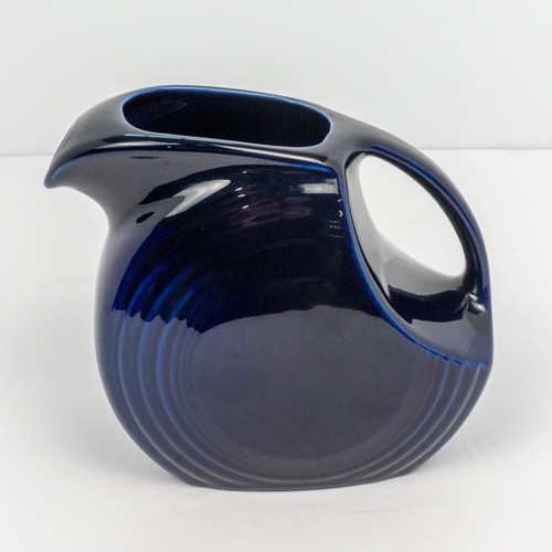 Fiesta Large Disk Pitcher Cobalt Blue 7" Tall - Picture 6 of 11