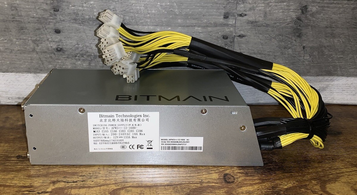 AntMiner電源（APW3 ++ 1200W @ 110v 1600W @ 220v、10コネクタ付） Amazon.com: Antminer Power Supply APW3++ for S9 or L3+ or D3