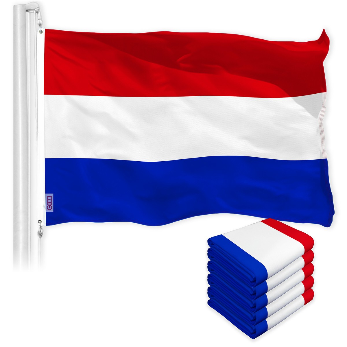 NEW G128 Netherlands Flag 5-Pack 3x5 FT, Dutch Printed 150D