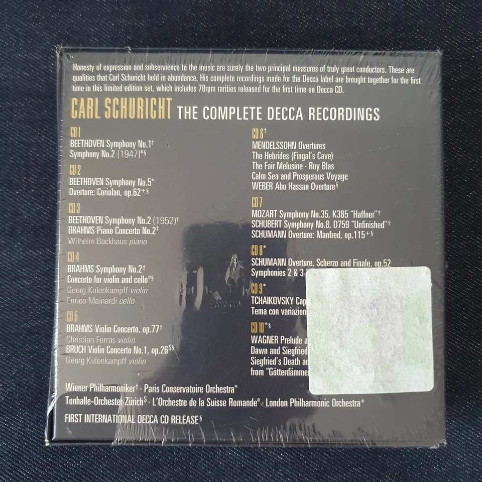 Carl Schuricht – The Complete Decca Recordings, 10 CD, Decca, 2017, NEW - Image 2 of 4