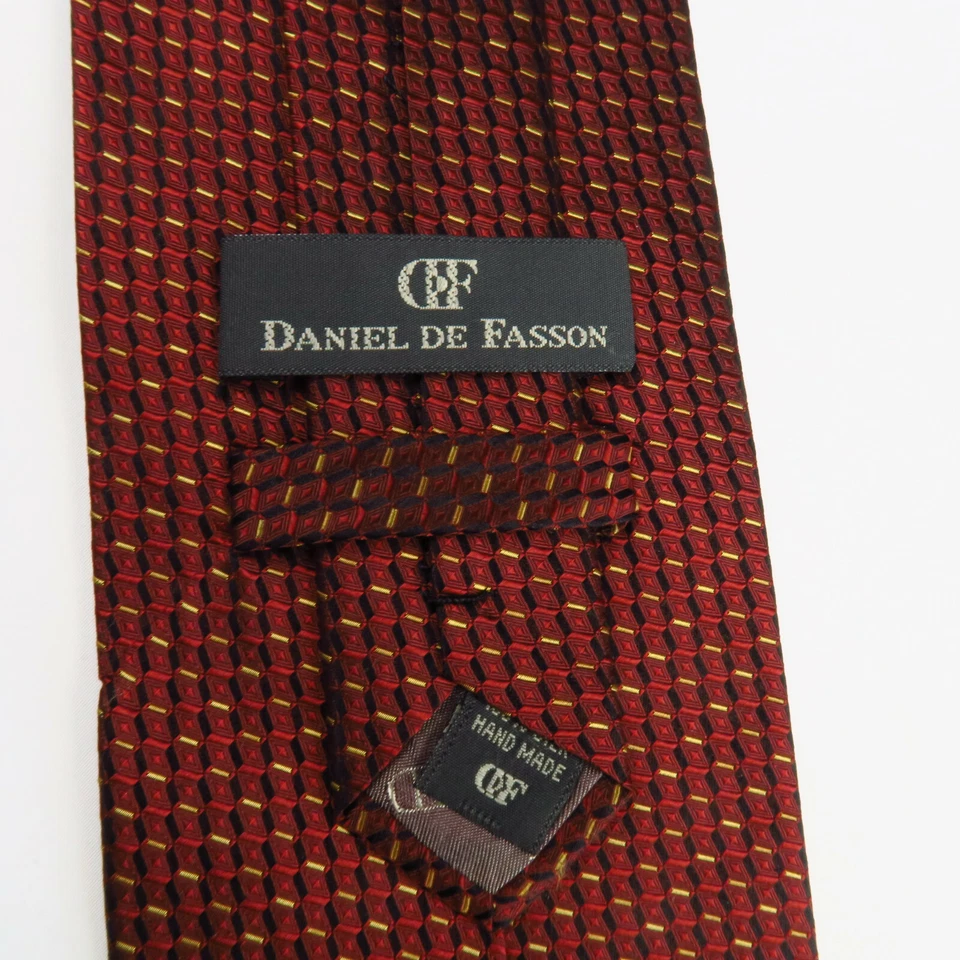 Галстук мужской Daniel De Fasson галстук красное золото 3D узор ручная работа 58 дюймов x 3,75 дюйма ручная работа - Изображение 3 из 4