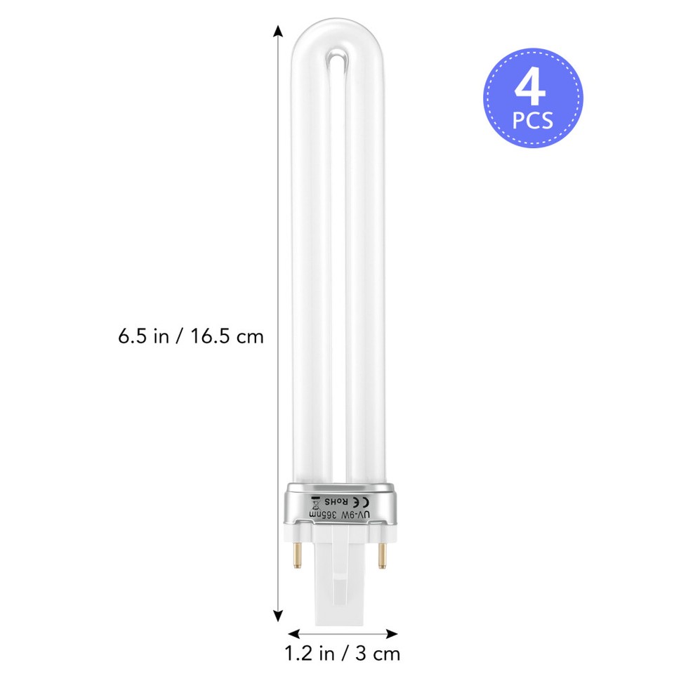 4 Pcs Portable Dryer Lamp Bulb Tube for Nail Art UV Gel Light Bulbs eBay