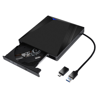 Type-C/Usb3.0 High-Speed External Cd Dvd Drive Player Burner Laptop Pc USA