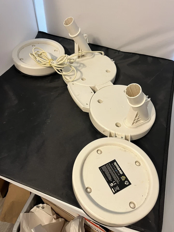 Nintendo Wii Harmonix Wired Rock Band Drum 19092 White No Legs Or Pedal - Image 4 of 4