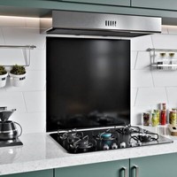 BELOFAY 1mm Stainless Steel Splashback for Kitchen Hob Splashback with free glue