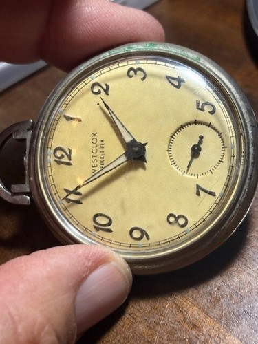 Westclox pocket watch OLD vintage for parts or restore $35 FREE SHIPPING! - Picture 7 of 8