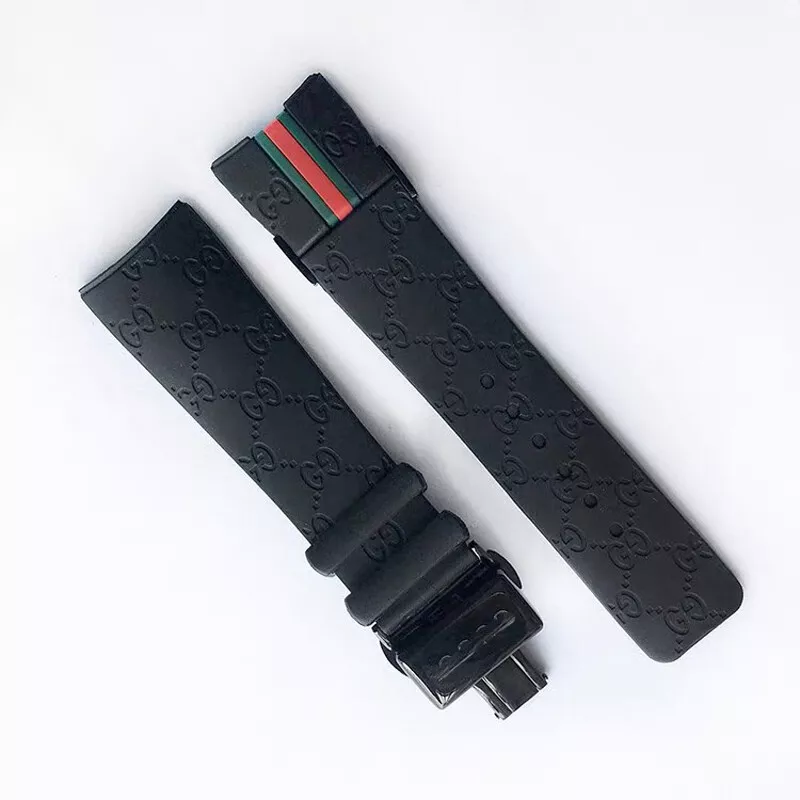 26mm Rubber replacement Watch Strap For I-Gucci Digital Men's Watch  YA114207