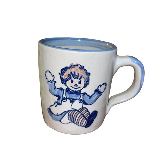 Louisville Stoneware Raggedy Ann Sitting w/ Arms Up Name Mug "Julie" Collectible - Picture 5 of 9