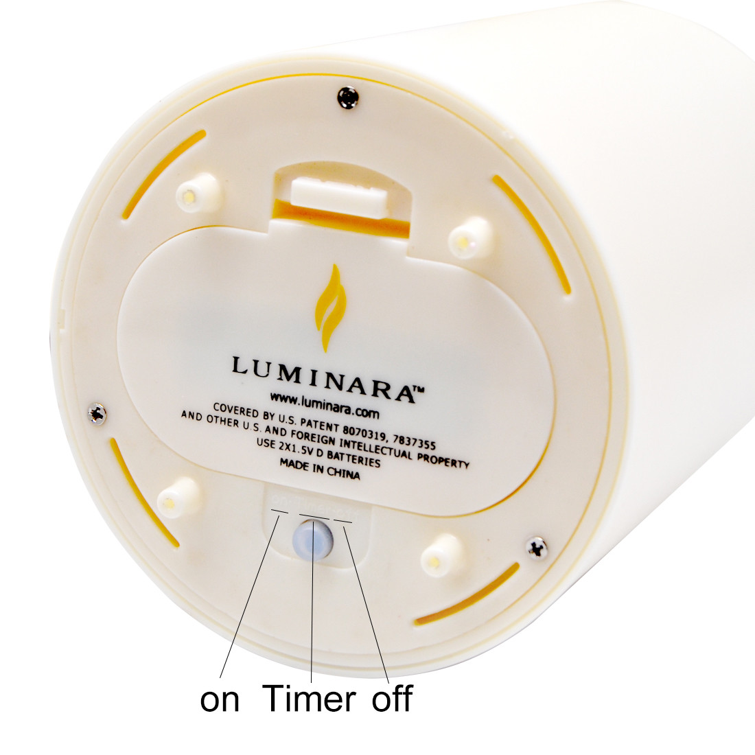 Luminara Flameless Outdoor Pillar Candle Waterproof Unscented Ivory Candles eBay