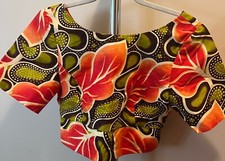 Women  s Petite African Print Crop Top Dashiki Top Blouse Shirt T-57