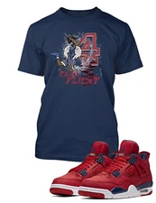 Take Flight Graphic Sneaker Tee Shirt Match J4 FIBA Shaka Pro Club Big Tall T