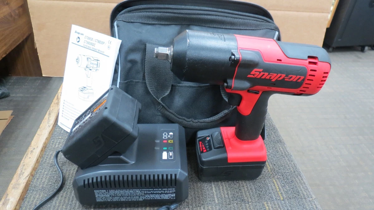 SNAP ON CT8850 IMPACT WRENCH WITH 2 BATTERIES CHARGER IN CASE eBay