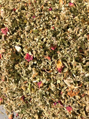 Tisane Tea Red Roses Red Clover Tops Red Raspberry Leaf Mullein Marshmallow #40