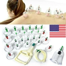24 Pack/set Medical Chinese Vacuum Cupping Body Massage Therapy Healthy Suction