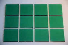 1417.30- 12 1/2"x 1/2" TRANSPARENT EMERALD GREEN BULLSEYE 3mm THICK GLASS 90 COE