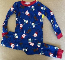 The Children's Place Size 12-18 Mos Santa Skiing Snug Fit Cotton Pajamas NWT