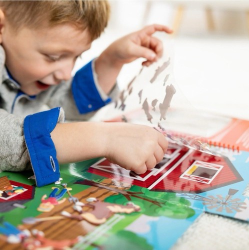 MELISSA & DOUG Restickable Stickers Farm Kids Travel Activity Craft Art Kit - Picture 6 of 8