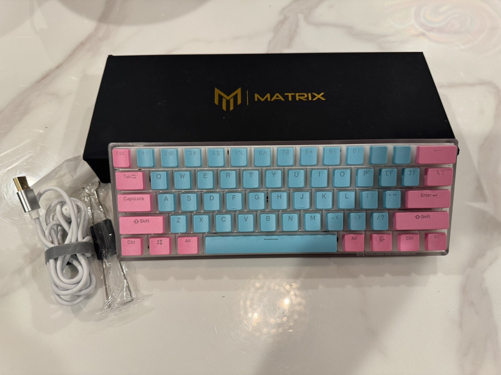 Brand New Clix Cotton Candy Keyboard 1/500 *Blue Version* Speed Silver